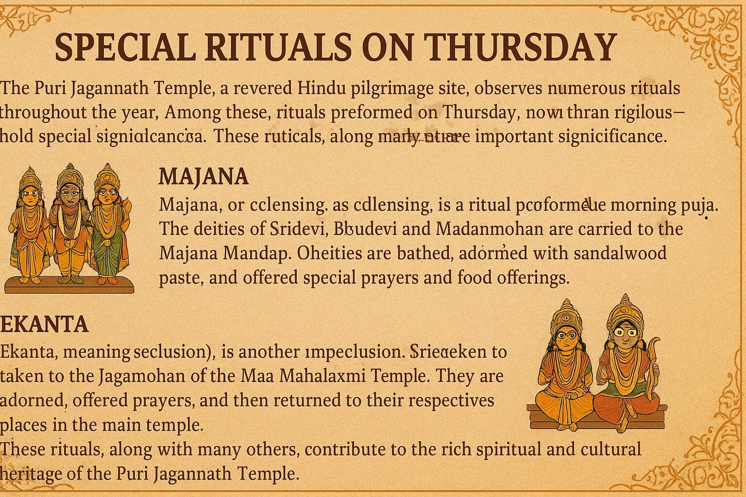 Special Rituals Thursday Rituals in Puri Jagannath Temple