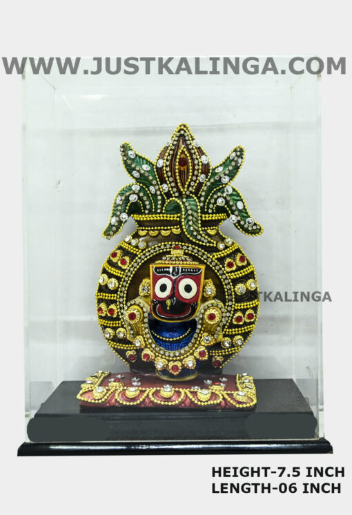 Best Car Dashboard idols: Jagannath Mahaprabhu With (Kumbo) Glass framed Set 06 inch length | Justkalinga.com.