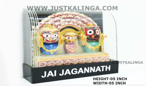 Shri Jagannath Mahaprabhu with ratna singhashan (Glass framed) Set Height-05 inch | Justkalinga.com.