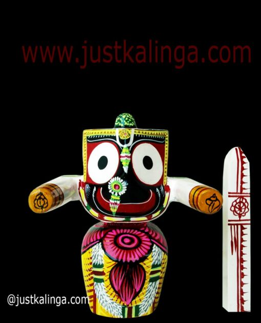 Lord Jagannath Mahaprabhu " Neem Wooden Murti"  08 INCH ( 20cm ) | Justkalinga.com.