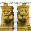LION PAIR CARVED DESIGN (PINKSTONE) MARBLE HEIGHT-6.5 INCH | Justkalinga.com.