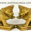 LION PAIR CARVED DESIGN (PINKSTONE) MARBLE HEIGHT-6.5 INCH | Justkalinga.com.