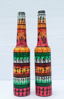 ANCIENT TRIBAL ART INSPIRING LIFE IN BOTTLES   (5000 years old ART CULTURE) -SET OF 2 NO'S | Justkalinga.com.