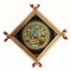 LordKrishna ( Black Colour) . Size: 13cm*13cm : The Ancient Vedic Art of Transcending knowledge "Tala-Pata-Chitra" | Justkalinga.com.