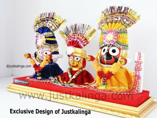 Lord Jagannath Mahaprabhu  Glass Framed " Neem Wooden Murti" SETS  25 cm | Justkalinga.com.