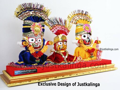 Lord Jagannath Mahaprabhu  Glass Framed " Neem Wooden Murti" SETS  25 cm | Justkalinga.com.