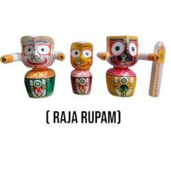 This is a good option if you're looking for a smaller, more compact idol of Lord Jagannath for your home or personal space.