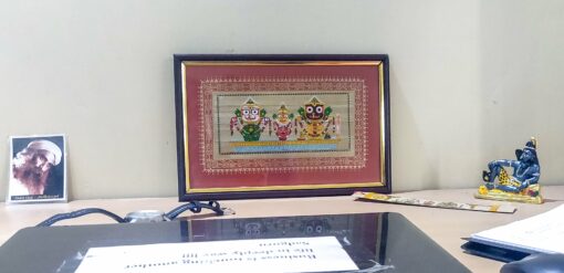 The Ancient Vedic Art of Transcending knowledge "Tala-Pata-Chitra" of lord Jagannath Mahaprabhu.  Size: 28cm*19cm | Justkalinga.com.