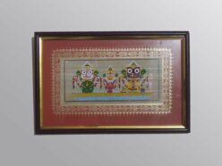The Ancient Vedic Art of Transcending knowledge "Tala-Pata-Chitra" of lord Jagannath Mahaprabhu.  Size: 28cm*19cm | Justkalinga.com.