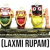 Laxmi Rupam Jagannath murti with Nirmalya Mahaprasadam for puja rituals, inviting abundance and blessings.