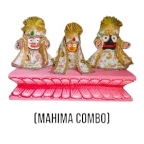 The combo is perfect for setting up a home temple dedicated to Lord Jagannath. It serves as a thoughtful gift for devotees of Lord Jagannath. It brings spiritual blessings and enhances devotional practices.