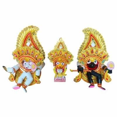 Krishna Balaram Besha for Shri Jagannath Mahaprabhu. Handcrafted attire celebrating the divine bond between Lord Krishna and Balarama.