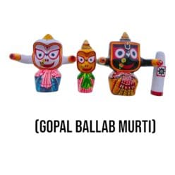 A hand-crafted Raja Rupam murti of Shri Jagannath Mahaprabhu, a Hindu deity, carved from sacred neem wood. The idol depicts the royal form of Lord Jagannath, with intricate details.