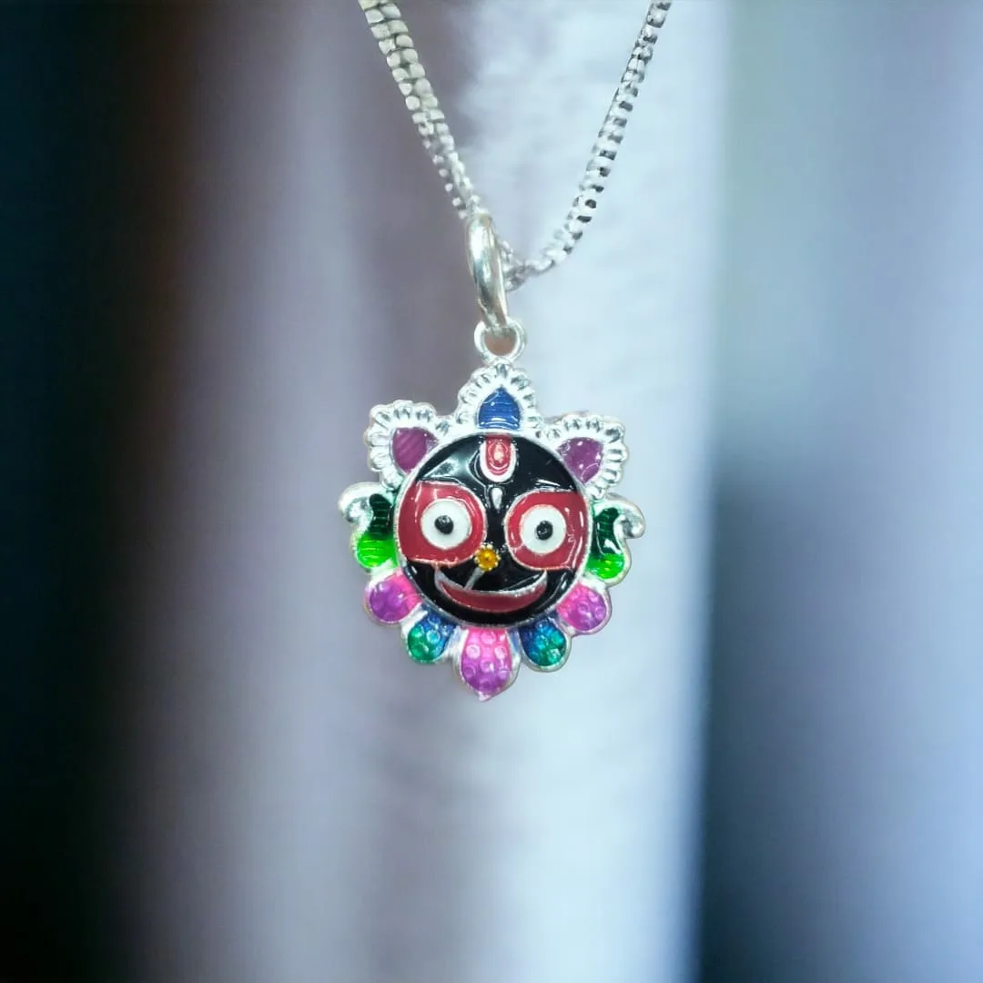 Shri Jagannath Mahaprabhu's Silver locket Spiritual Items from