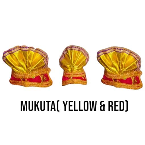 3-piece Mukut (crown) set for Lord Jagannath, Balabhadra, and Subhadra murtis.