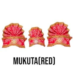 3-piece Mukut (crown) set for Lord Jagannath, Balabhadra, and Subhadra murtis.