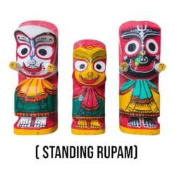 Exquisite neem wood murti of Jagannath Mahaprabhu in unique hand-crafted design