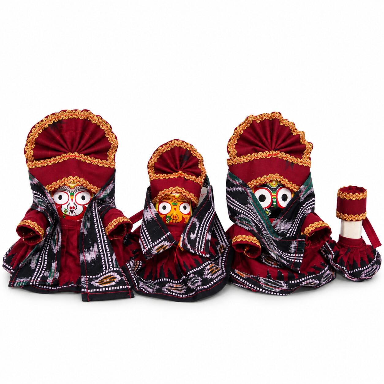 Mahaprabhu Maroon Cotton Dress Set